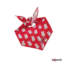 Load image into Gallery viewer, Red Bunny Bandana
